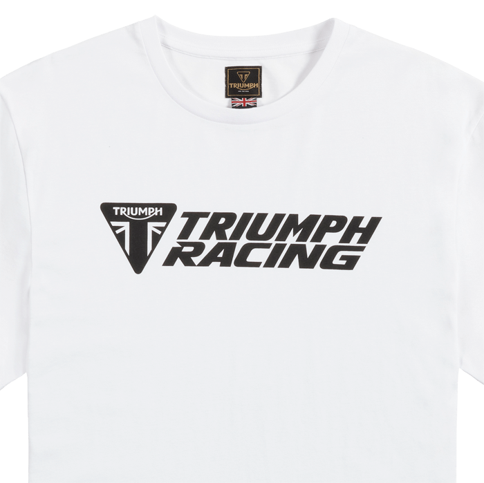 RACING TEE WHITE / BLACK M image 9