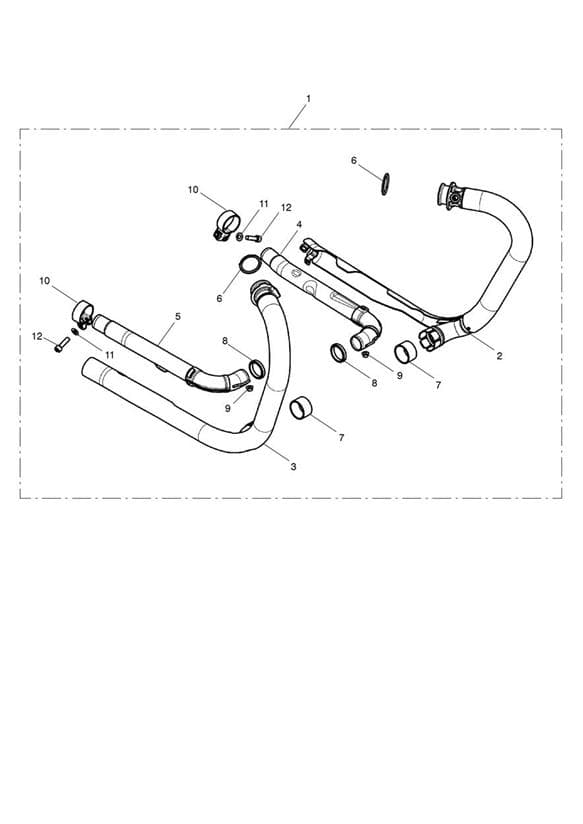 Exhaust Header Pair, Black