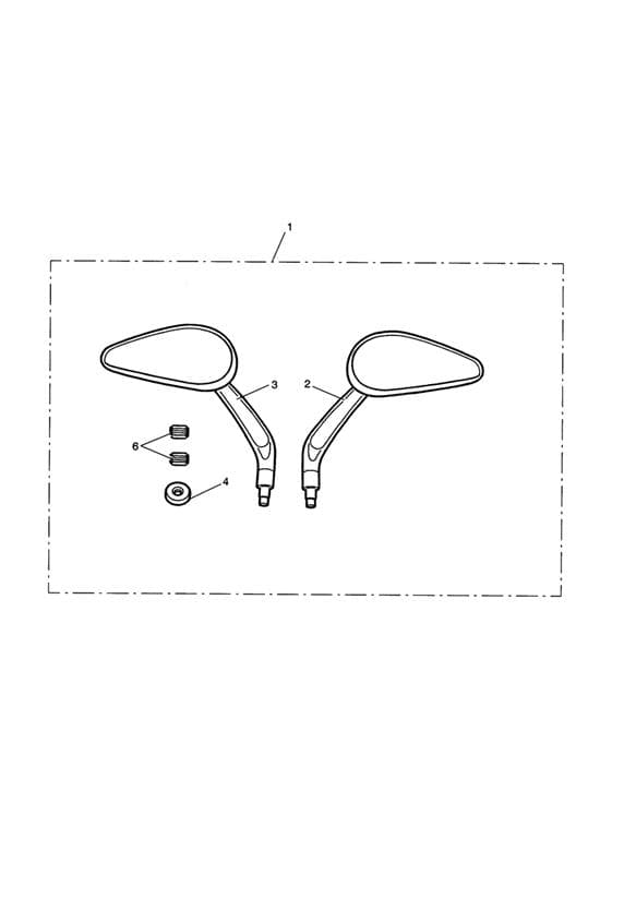 Kit, Teardrop Style Mirrors, Drilled