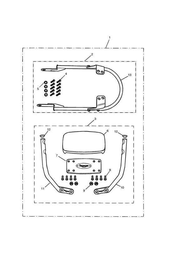 Passenger Backrest Low Kit
