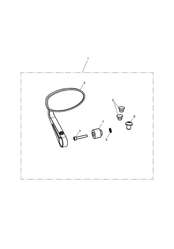 Bar End Mirror Kit, Clear Anodised - 471042 >