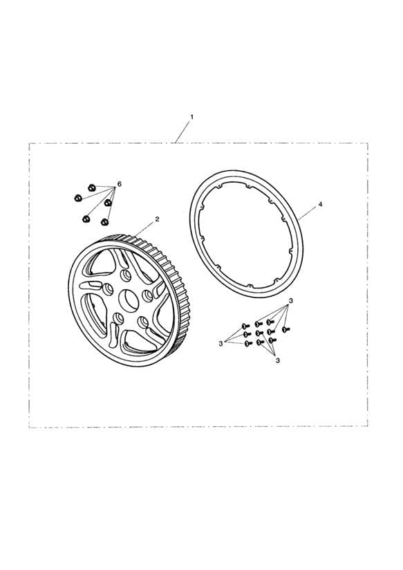 Rear Pulley, Chrome