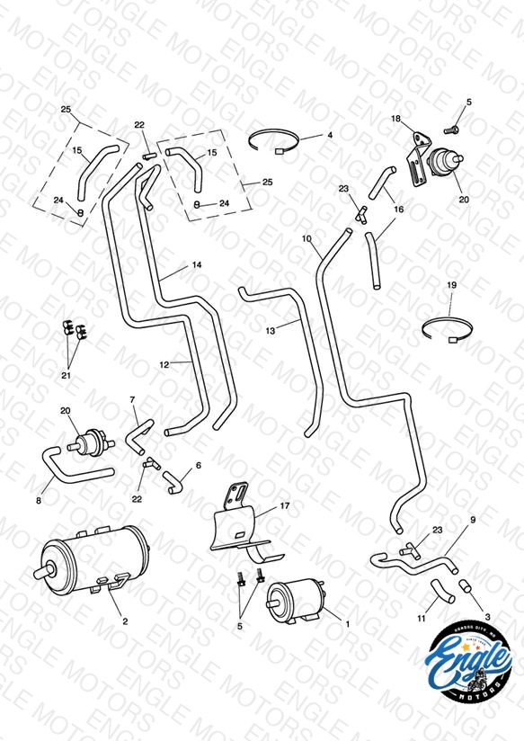 Evaporative Loss Control System - California Only - Bonneville T100 210262 > Eng No 255842