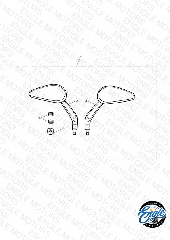 Teardrop Styled Mirror Kit