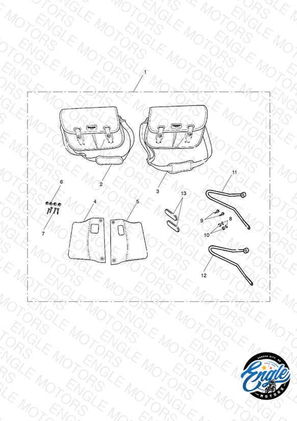 Pannier Kit, Pair, Waxed