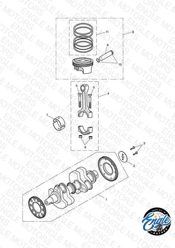 Crankshaft, Connecting Rods & Pistons
