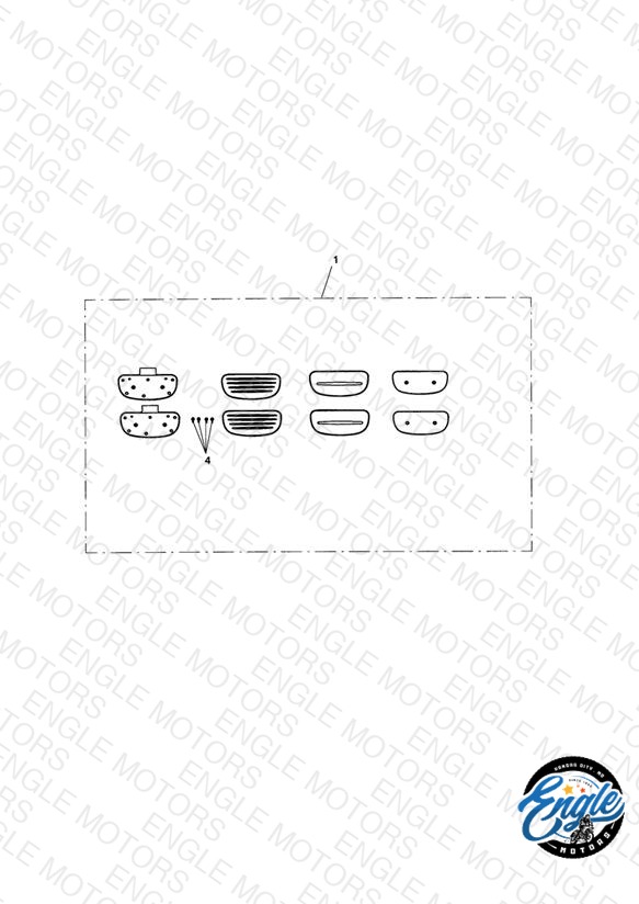 Passenger Footboard Kit, Chrome Insert