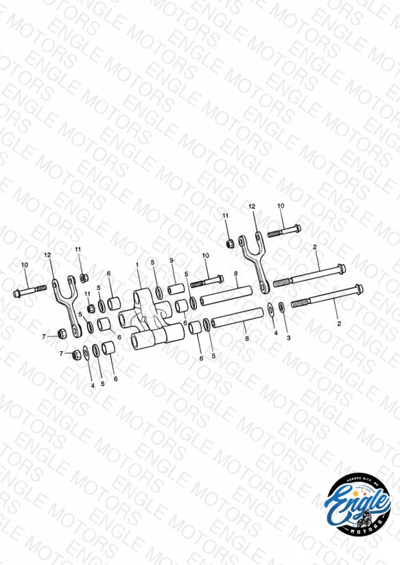 Rear Suspension Linkage Double sided swingarm