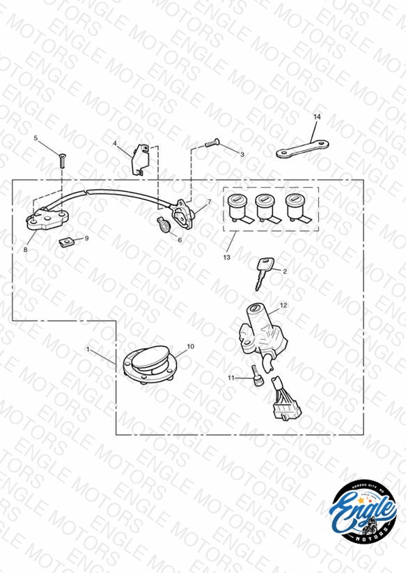 Ignition Switch & Lock Set Sprint Executive