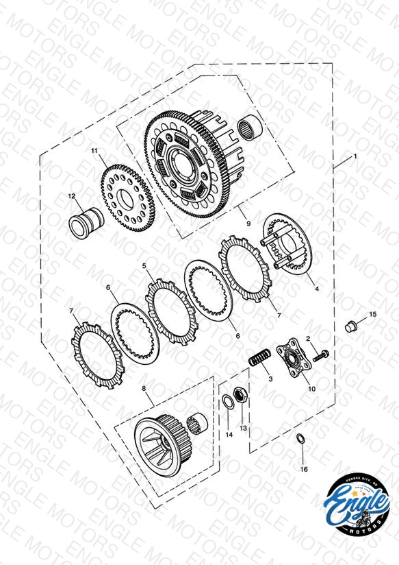Clutch - Bonneville T100 Eng No 211133> & Bonneville Eng No 282964-F2 / 273655-F4 >