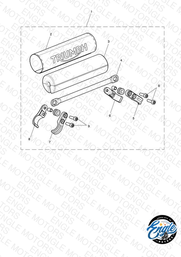Brace Kit, Handlebar, Brown