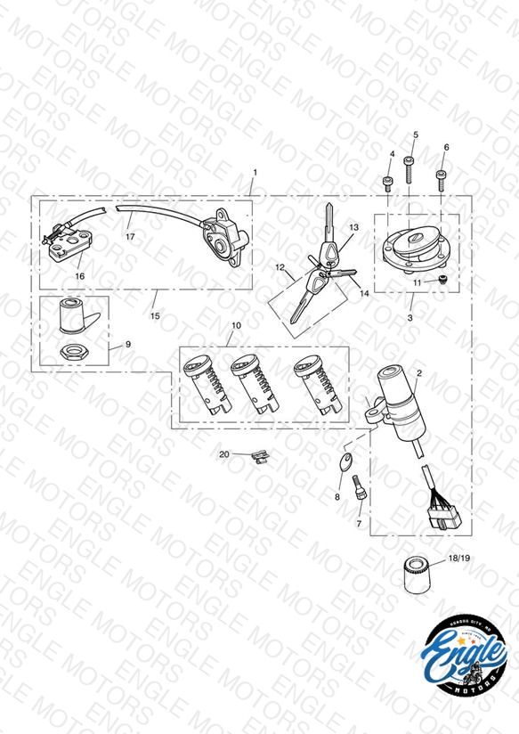 Ignition Switch & Lock Set 440389 >
