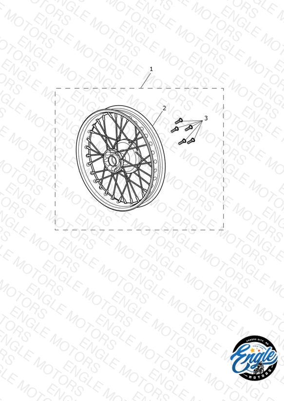 Front Wheel Kit, Chrome