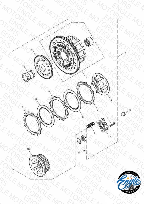 Clutch - Bonneville > Eng No 282963-F2 / 273654-F4 & Bonneville T100 > Eng No 211132