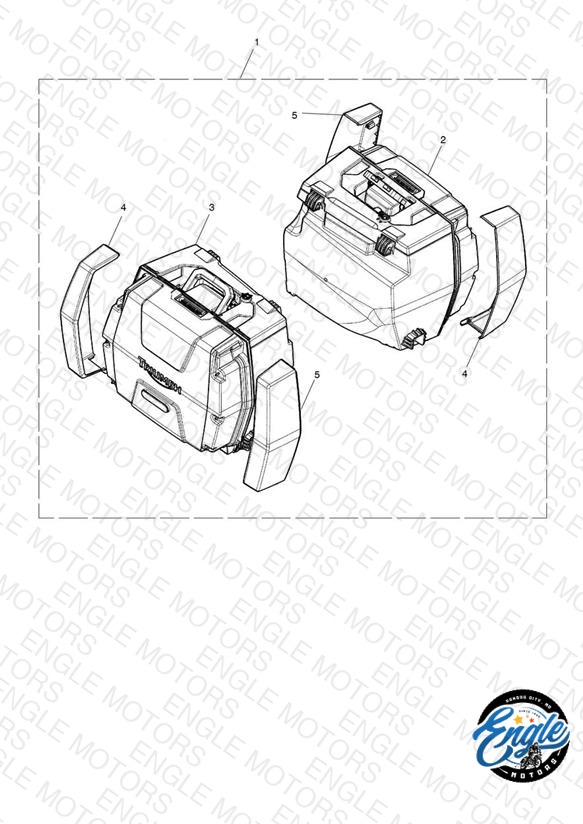 2 Box Pannier Kit, Std Key