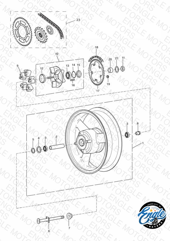 Rear Wheel/Final Drive Double sided swingarm » 161317