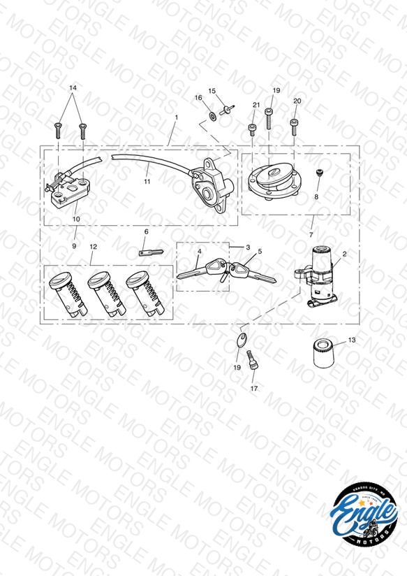Ignition Switch & Lock Set - Non ABS 468640 > & ABS 440483 >