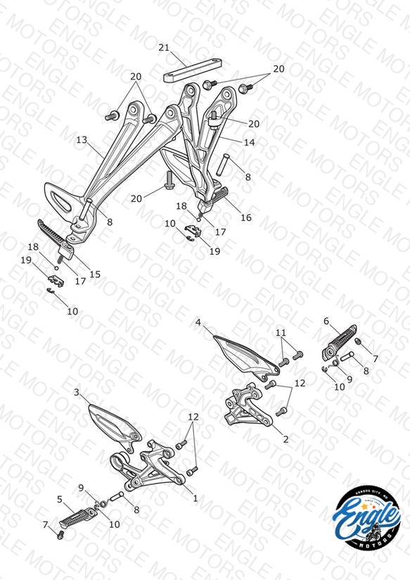 Footrests & Mountings (inc Street Triple Rx - JP Only)