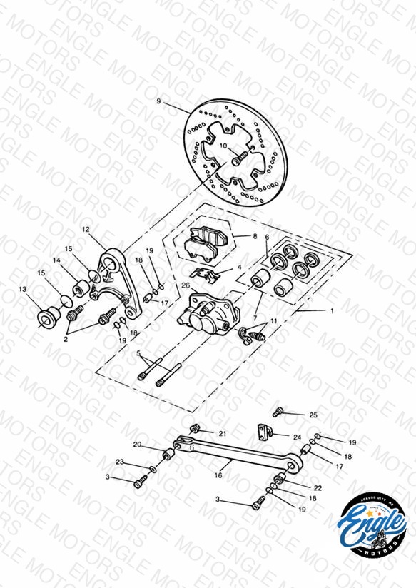Rear Brake Disc and Caliper Sprint Sport/Sprint Executive