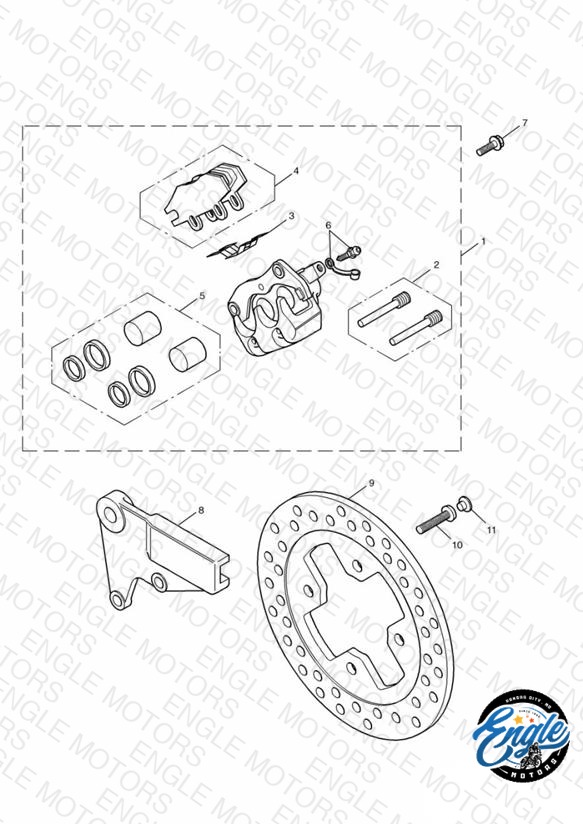 Rear Brake Disc and Caliper