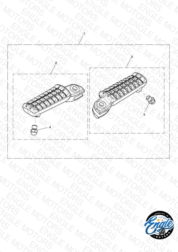 Front Footrest, Pair