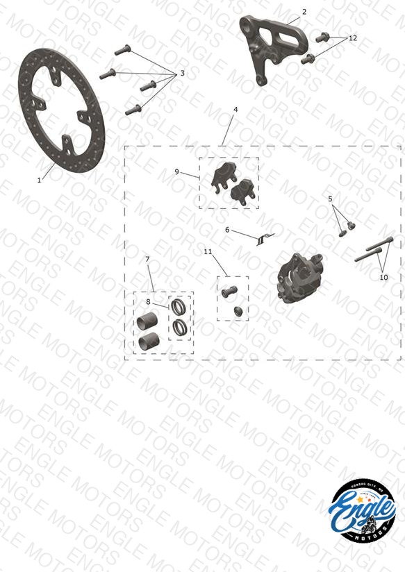Rear Brake Caliper & Disc
