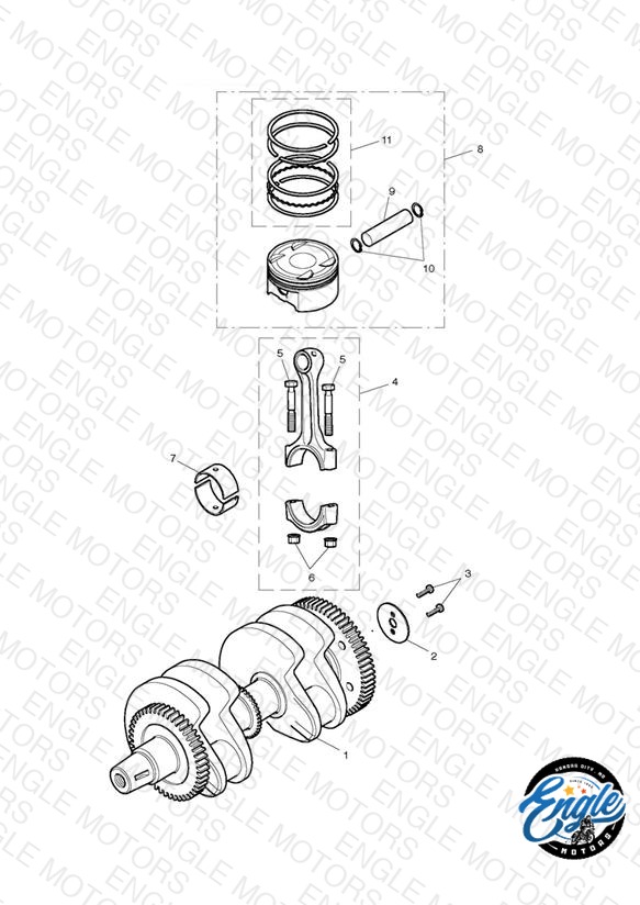 Crankshaft, Connecting Rods & Pistons