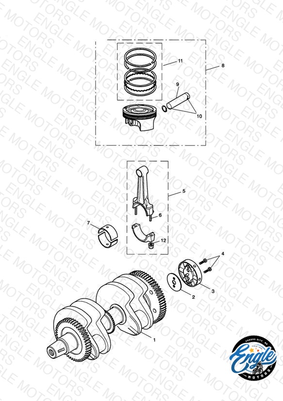 Crankshaft, Connecting Rod & Pistons