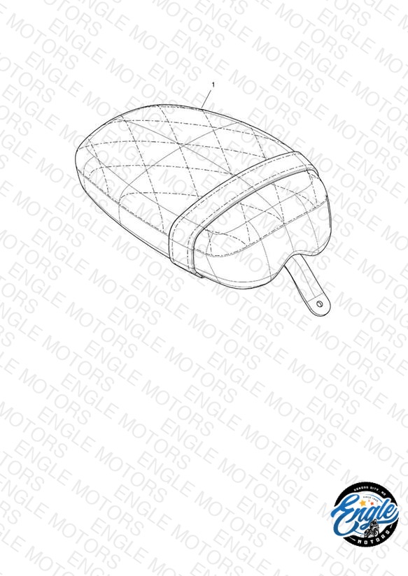 Seat, Pillion, Quilted, Brown