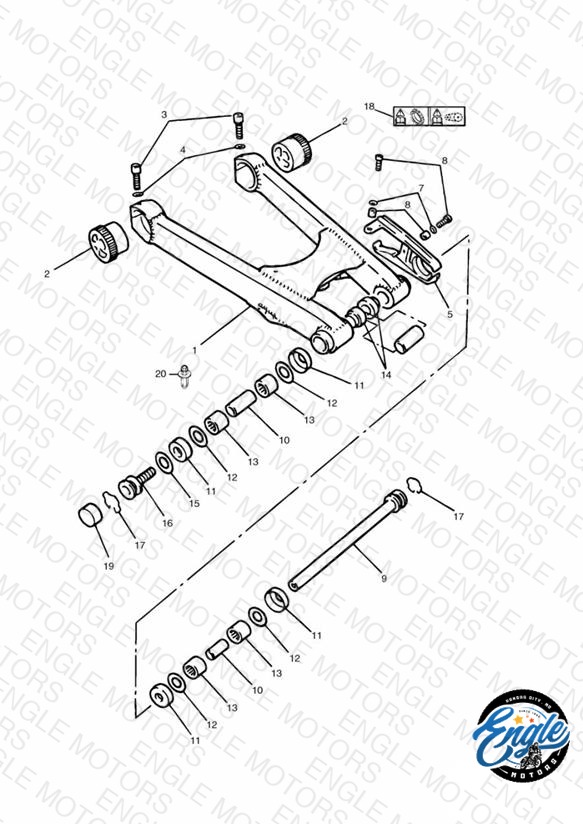 Swinging Arm 900cc Model