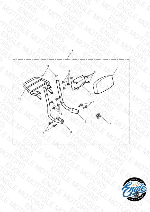 Passenger Backrest/Luggage Rack Mk 3
