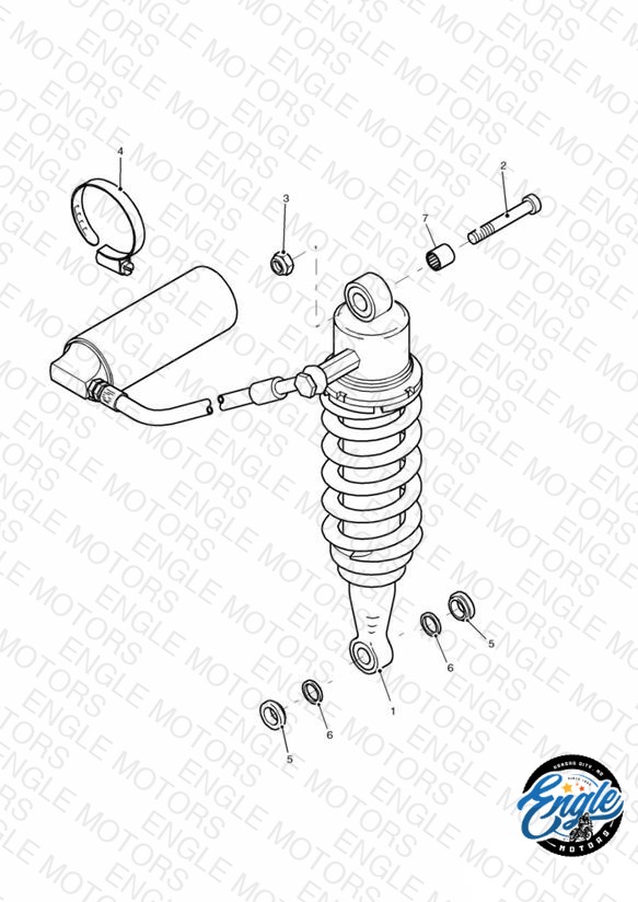 Rear Suspension Unit Single sided swingarm