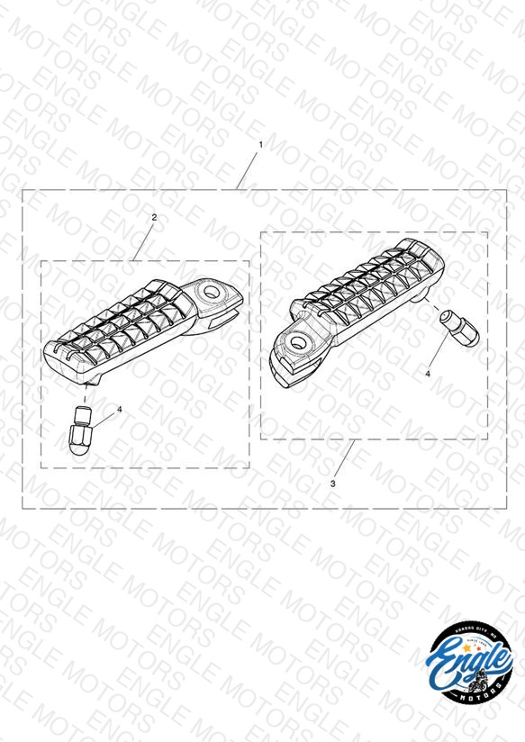 Front Footrest, Pair