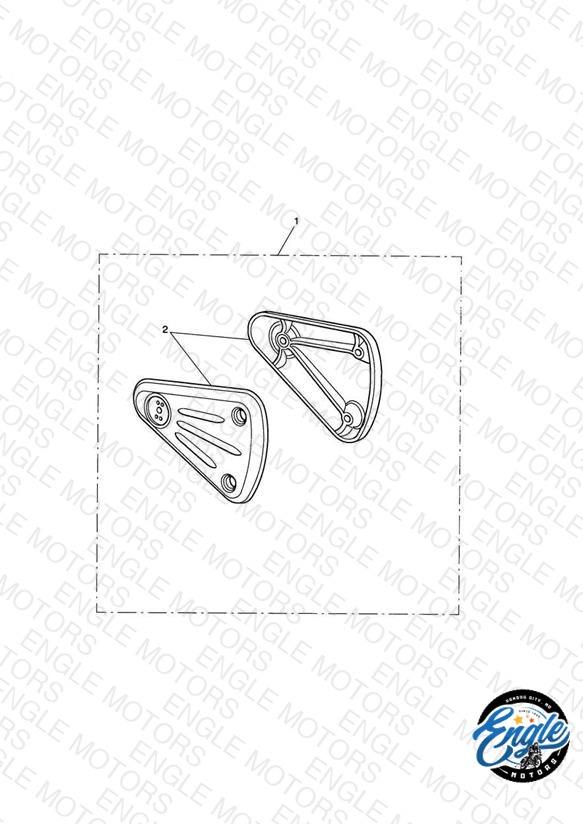 Footrest Hanger Kit, Cut Out