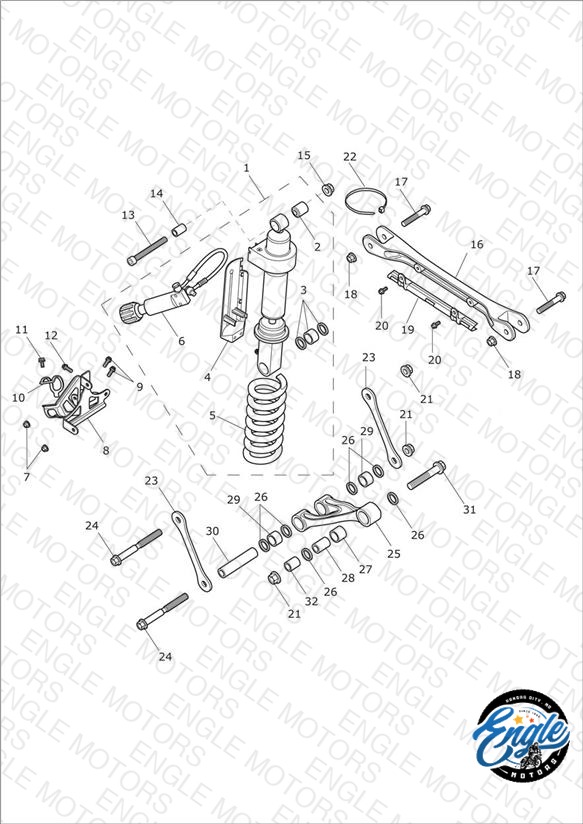 Rear Suspension Unit & Linkage