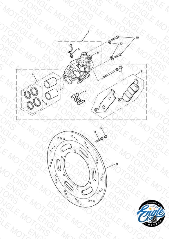 Front Brake Caliper & Discs