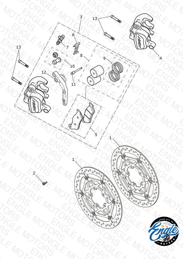 Front Brake Caliper & Disc