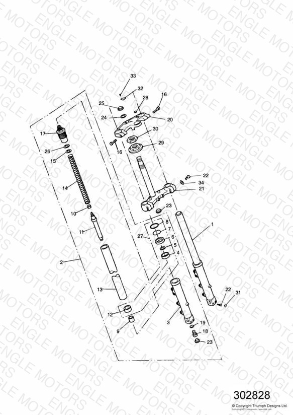 Front Forks and Yokes 750cc Model