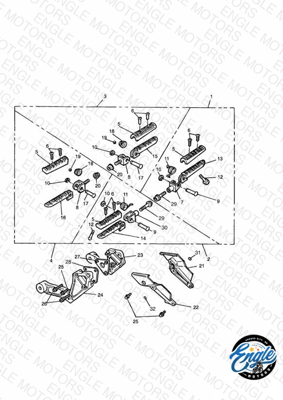 Footrests & Mountings Sprint/Sprint Sport