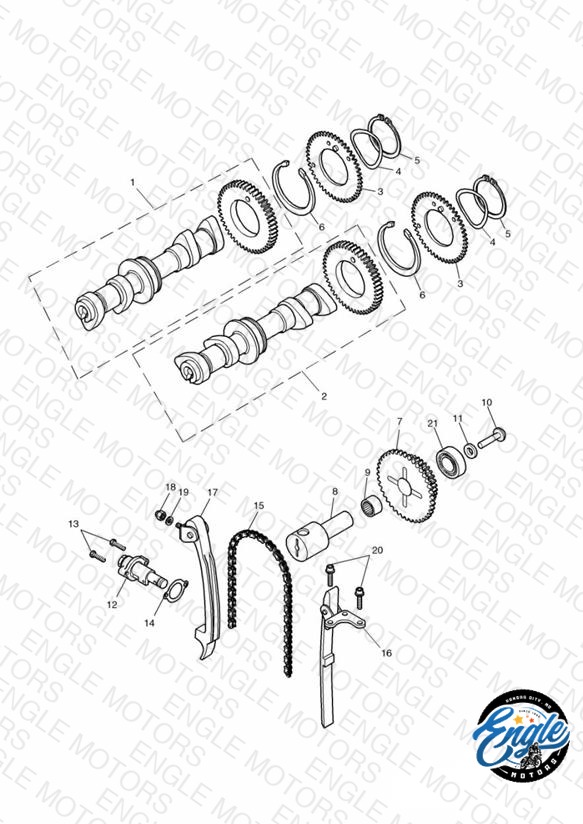 Camshaft and Drive ENG NO 186917 » - Bonneville