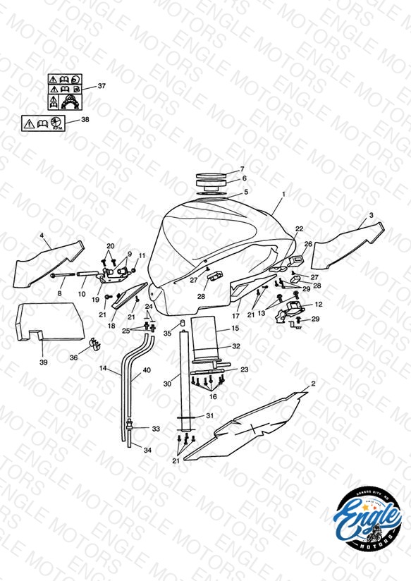Fuel Tank & Fittings >340147 (Non ABS) >340226 (ABS Version)