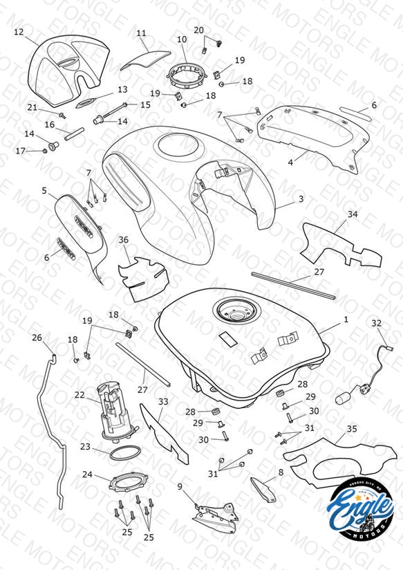 Fuel Tank, Fuel Pump & Fittings