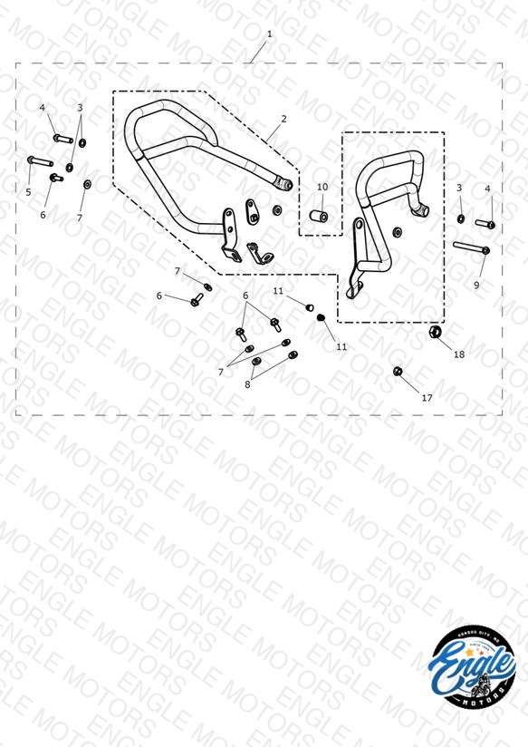 Fuel Tank Pro Bars Kit, Black