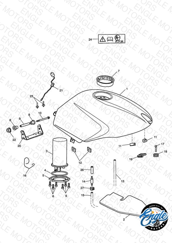 Fuel Tank/Fuel Pump/Fittings 305060> Jet Blk/Neon Blue; 305223> Roulette Green; 305252> Fusion White