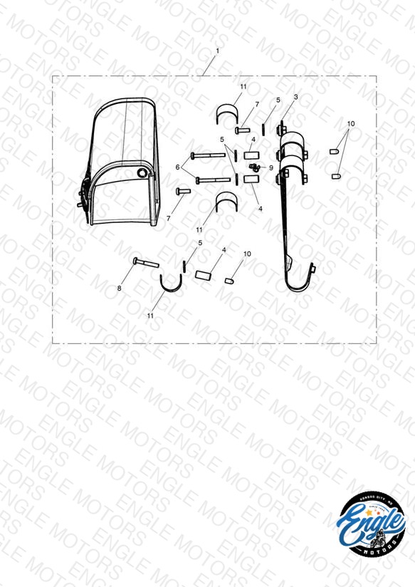 Bag, Swingarm, Black, Kit