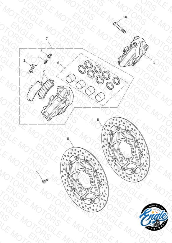 Front Brake Caliper & Disc
