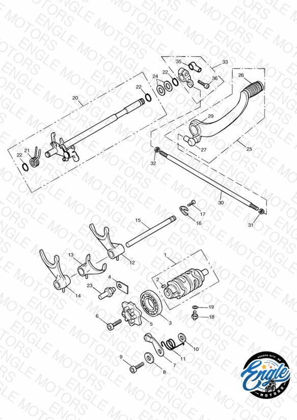 Gear Selectors and Pedal