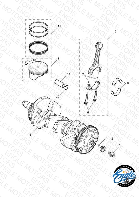 Crankshaft, Connecting Rods & Pistons