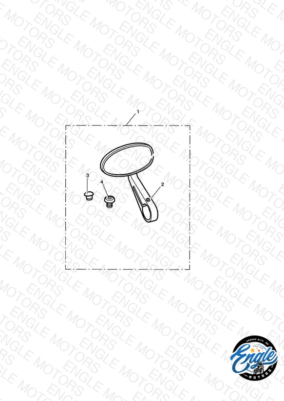 Mirror Bar End, Clear, Anodised