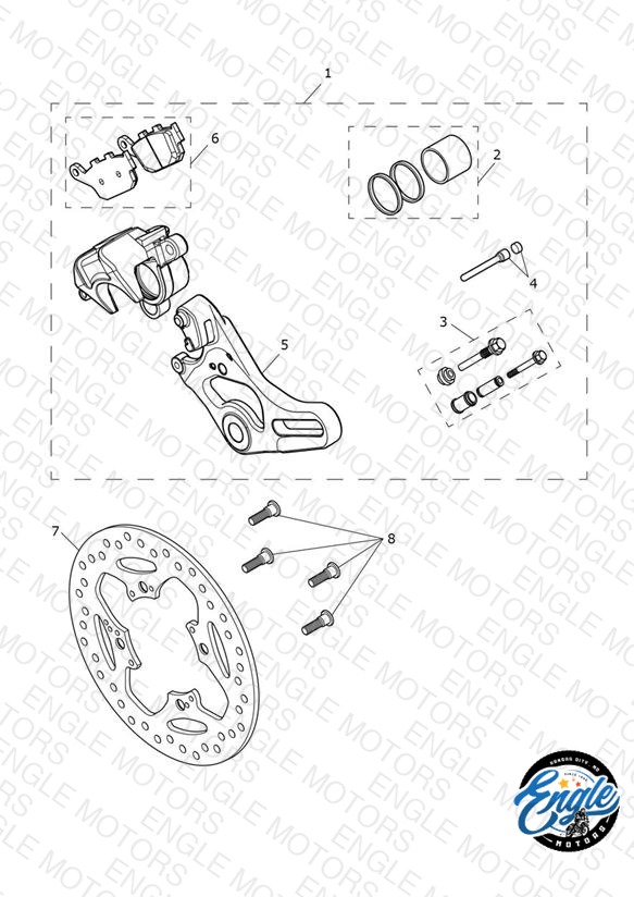 Rear Brake Caliper & Disc
